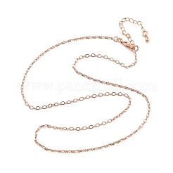 Colliers de chaîne de câble en laiton pour les femmes&nbsp;NJEW-D302-20RG
