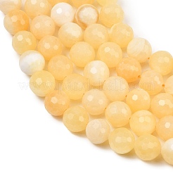 Fili di perline giada gialla naturale&nbsp;GG-NH0014-C02-10mm