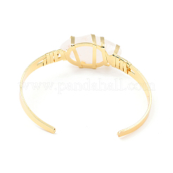 Bracciale rigido con perline occhio di cavallo in cristallo di quarzo naturale&nbsp;G-D458-01G-01-RS