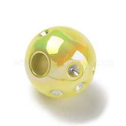 Placcatura UV acrilico opaco perline europee incastonature di strass&nbsp;AC-CBA6658-06C
