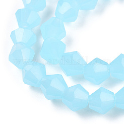 Chapelets de perles en verre imitation jade&nbsp;EGLA-A039-J6mm-D03