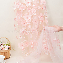Tissu en polyester à fleurs 3D avec perles de résine&nbsp;AJEW-MA0001-48A
