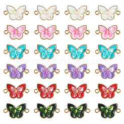 24 stücke 6 farben legierung emaille verbinder charms&nbsp;ENAM-TA0003-56