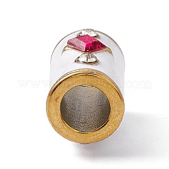 Goldfarbene europäische Perlen aus 304 Edelstahl mit Zirkonia&nbsp;LS-STAS-E179-17G-01