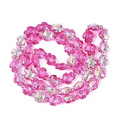 Chapelets de perles en verre transparent électrolytique&nbsp;EGLA-N055-04A-05