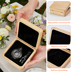 Cajas magnéticas para embalaje de insignias de madera&nbsp;CON-WH0043-307