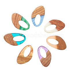 Colgantes de resina transparente y resina opaca y madera de nogal&nbsp;RESI-SZ0001-09