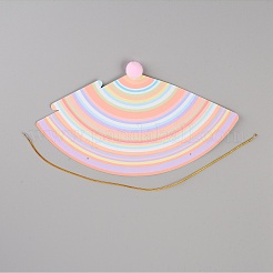 Partyhüte aus Papier mit Pompon&nbsp;AJEW-WH0223-06E