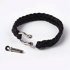 Bracciali corda di pelle&nbsp;BJEW-M196-02A