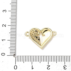 Verbindungsanhänger mit Mikropavé aus Messing mit durchsichtigen Zirkonia-Steinen&nbsp;KK-E796-05G