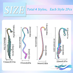 8 marque-page en alliage de style 4 pièces&nbsp;FIND-SC0003-50