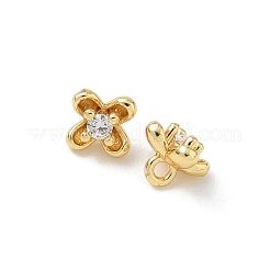 Latón micro pavimenta claro cubic zirconia encantos&nbsp;CU-CBA9FFD-05G-B