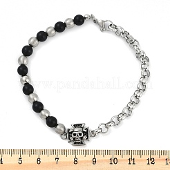 Totenkopf-Gliederarmbänder aus 304 Edelstahl&nbsp;BJEW-F486-03P