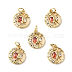 Pendenti in ottone placcato a cremagliera con micro pavecubic zirconia&nbsp;KK-H431-26G