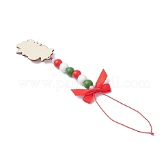 4 pz decorazioni pendenti in legno natalizie&nbsp;HJEW-JM04477