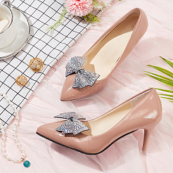 2 Stück Stoff mit Schuhschnallenclips aus Strass&nbsp;FIND-FH0008-78A