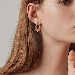 Pendientes de aro gruesos envueltos en alambre de latón para mujer.&nbsp;JE914A