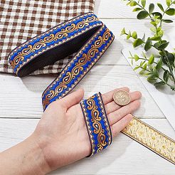 Rubans plats polyester broderies ethniques&nbsp;OCOR-WH0060-38B