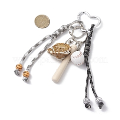 Décorations suspendues en cuir PU et bois&nbsp;HJEW-JM04288