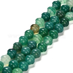 Hebras de cuentas de ágata de ónix verde natural (teñidas y calentadas)&nbsp;G-G203-02C