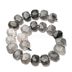 Naturtrüben Quarzperlen Stränge&nbsp;G-H078-B17-01