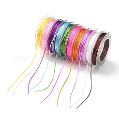 10 Rolle 10 Farben flaches elastisches Kristallschnur-Set&nbsp;EW-YW0001-10