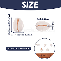 Cuentas de concha de cowrie natural&nbsp;BSHE-TA0001-01