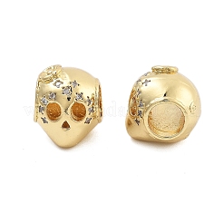 Messing Mikro ebnen Zirkonia European Beads&nbsp;KK-Q006-48G