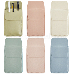 6 trousse à stylos rectangulaire en cuir 6 couleurs&nbsp;DIY-CL0002-22