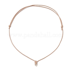 Fabrication de collier de corde de polyester ciré coréen réglable&nbsp;AJEW-JB01310-01