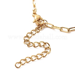 Juego de 2 pulsera con cadena de clip de latón de 2 estilos y cadena satélite de acero inoxidable 304&nbsp;BJEW-JB08620-01