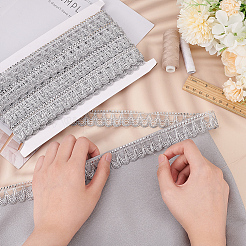 Ruban de dentelle en polyester à bord ondulé de 15 mètre&nbsp;OCOR-WH0047-93C