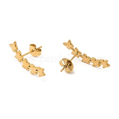 Boucles d'oreilles à tige en acier inoxydable 304&nbsp;EJEW-H095-02G