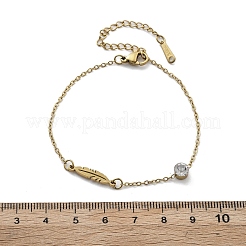 201 Edelstahl-Kabelkettenarmbänder&nbsp;LS-BJEW-H205-01D-G