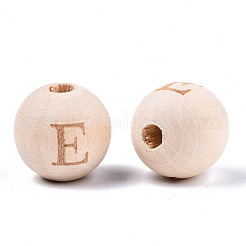 Perle europee di legno naturale non finito&nbsp;WOOD-S045-143A-01E