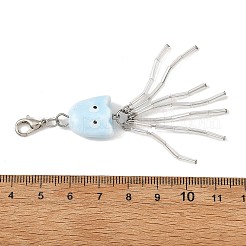 Anhänger aus Porzellan und Glas mit Oktopusmotiven&nbsp;HJEW-JM05047