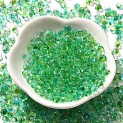 Transparente Einbrennfarbe Glas Saatperlen Perlen&nbsp;SEED-P006-02B-16