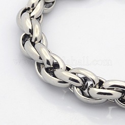 Anlaufbeständige Doppelgliederkettenarmbänder aus Edelstahl 304 im Casual-Stil&nbsp;X-STAS-O036-37P