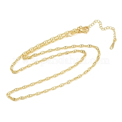 2.5 mm Messing-Mariner-Gliederketten-Halsketten für Damen und Herren&nbsp;NJEW-L012-11G