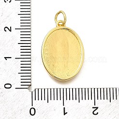 Pendenti con micro pavè di zirconi cubici in ottone vergine maria&nbsp;KK-S508-42G-01