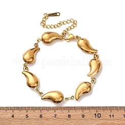 304 Edelstahl-Gliederarmbänder in Tropfenform für Damen&nbsp;LS-BJEW-L706-05G
