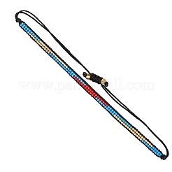 Braccialetto di perline intrecciate con semi di miyuki&nbsp;BJEW-P269-28A