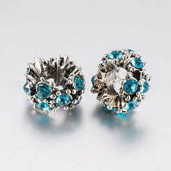 Perle europee di strass in lega di stile tibetano&nbsp;PALLOY-F200-04I