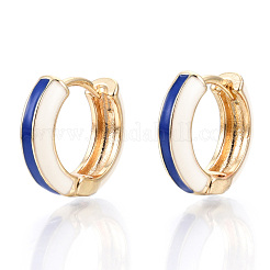 Latón pendientes de aro Huggie&nbsp;EJEW-S209-07B