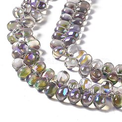 Chapelets de perles en verre électroplaqué&nbsp;EGLA-L031-HR01