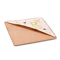 4 pieza de marcapáginas de esquina bordados a mano personalizados con letras&nbsp;JX587R