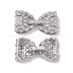 Messing Micro Pave klare Zirkonia Falte über Verschlüsse&nbsp;KK-G420-12P