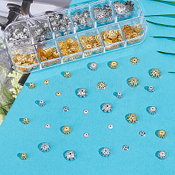 370 ensemble de 12 capuchons de perles en fer de styles différents&nbsp;IFIN-ME0001-01