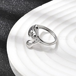 5 Stück offene Manschettenringe aus Edelstahl 304 für Damen&nbsp;RJEW-K313-03P