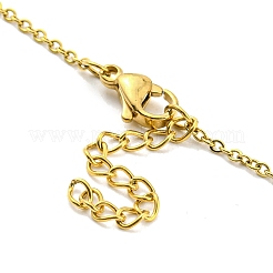 Pulsera con dijes de latón chapado en oro real de 18k con cuentas de perlas de imitación de plástico&nbsp;BJEW-D030-04A-G